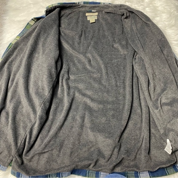 LL Bean Fleece Lined Flannel Shirt Jacket Plaid Traditional Fit Mens Size XL - Picture 5 of 11